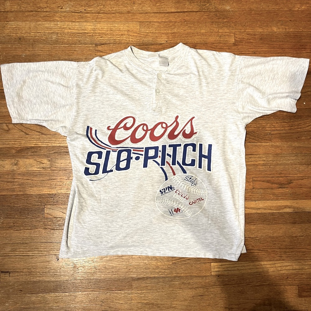 Vintage Coors Light Slo Pitch Tee Size XL